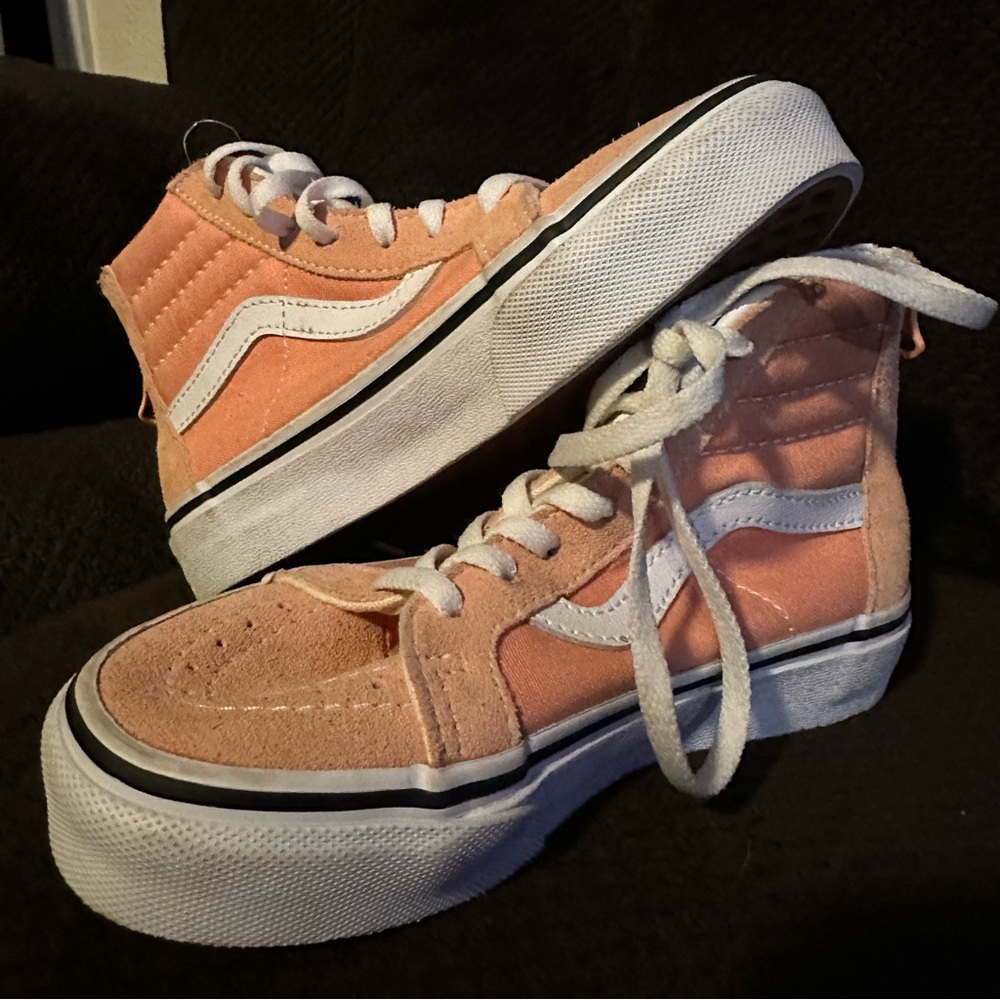 Peach high top vans
